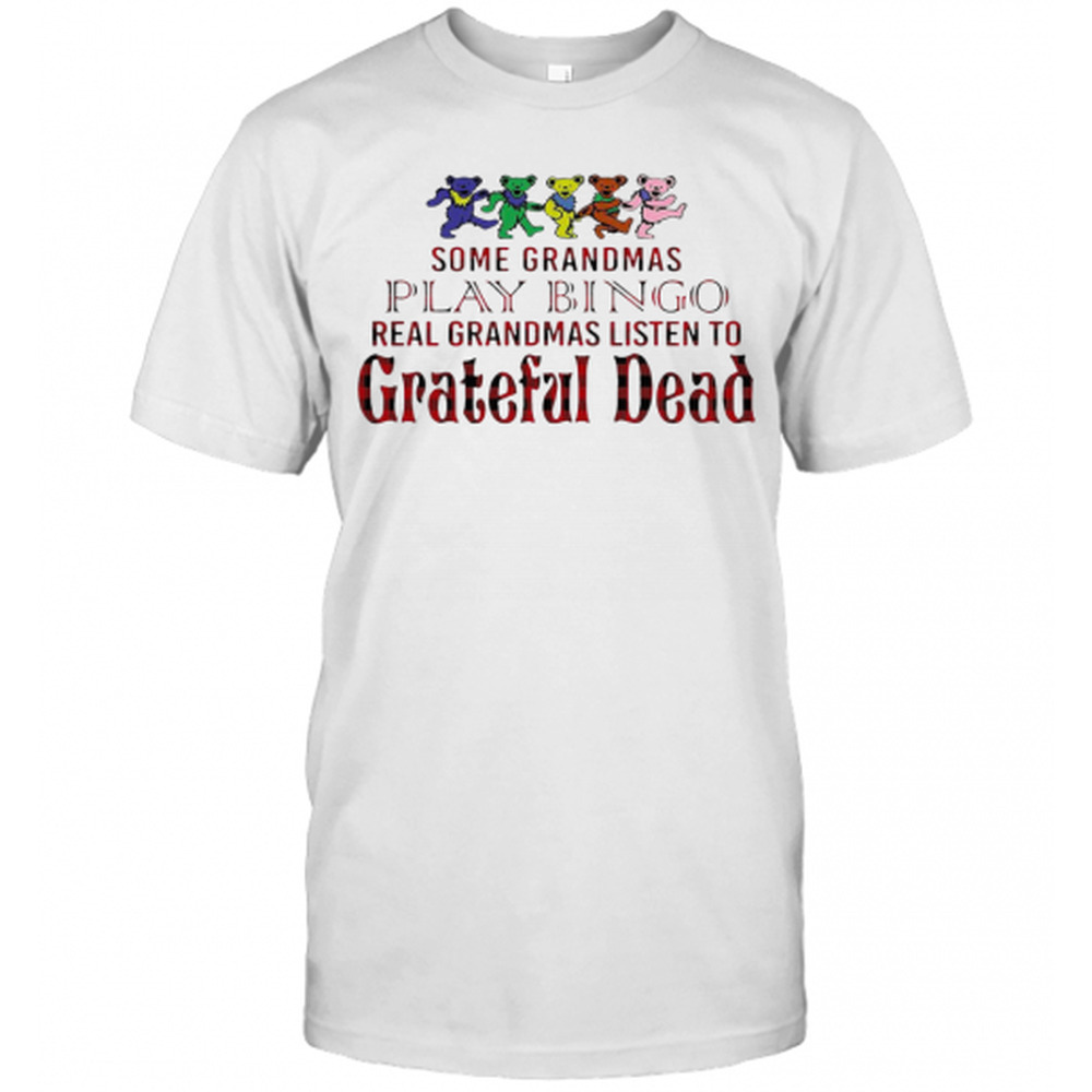 Grandmas Love Grateful Dead Funny Bear Graphic T-Shirt